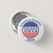 US Flagge stimmen USA ab - Wahl Button (Vorne & Hinten)