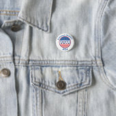 US Flagge stimmen USA ab - Wahl Button (Beispiel)