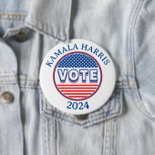 US Flagge stimmen USA ab - Wahl Button (Beispiel)