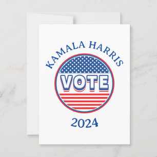 US Flagge stimmen USA ab - Wahl Postkarte