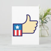 US Flagge stocken amerikanische Einladung auf (Stehend Vorderseite)