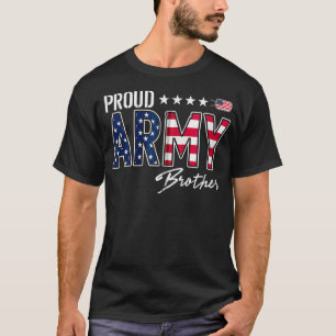 US-Flagge Stolzer Armee-Bruder Zip T-Shirt