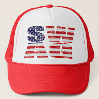 US-Flagge SWAG (beunruhigt) Hut Truckerkappe