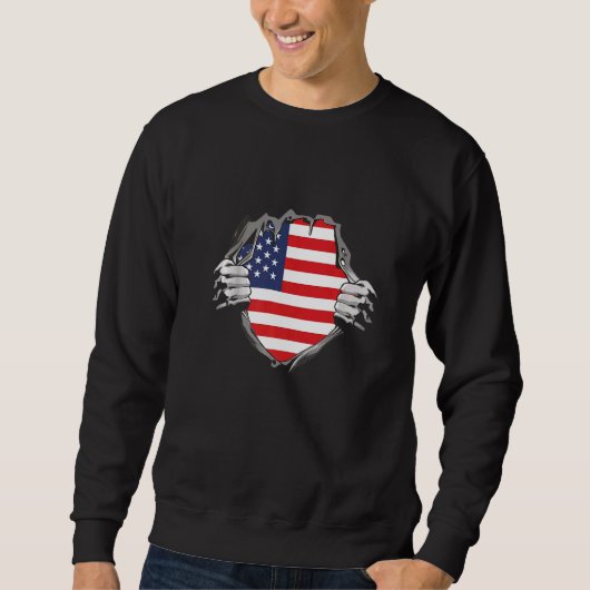 US-Flagge Sweatshirt (Vorderseite)