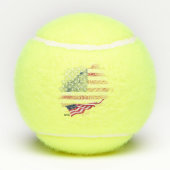 US-Flagge Tennisbälle (Rückseite)