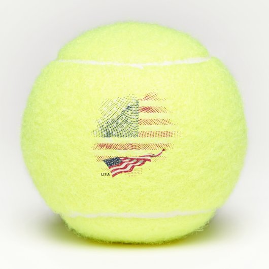 US-Flagge Tennisbälle (Vorderseite)