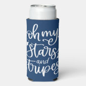 US Flagge Textentwurf 4. Juli Party Selters Dosenkühler (Seltzer Rückseite)