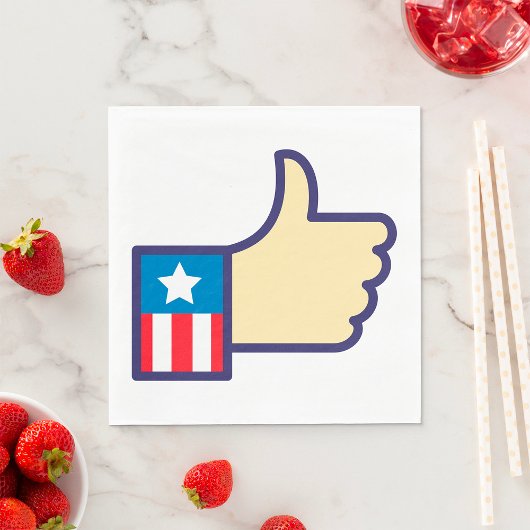 US Flagge Thumbs Up American Napkins Serviette