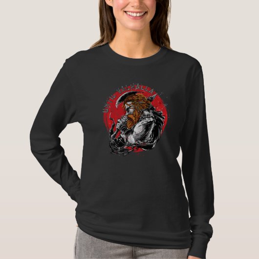 US-Flagge 'Til Walhalla Wikinger Krieger Wikinger T-Shirt (Vorderseite)