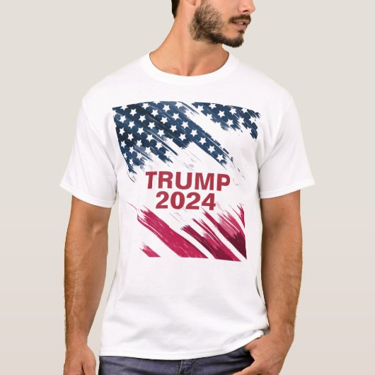 US-Flagge Trump T - Shirt 2024 (Vorderseite)