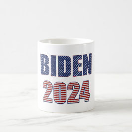 US Flagge Typografie Biden 2024 Kaffeetasse
