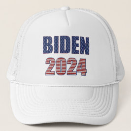 US Flagge Typografie Biden 2024 Truckerkappe