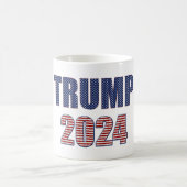 US Flagge Typografie Trump 2024 Kaffeetasse (Mittel)