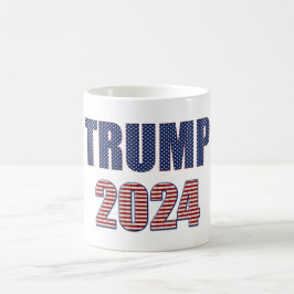 US Flagge Typografie Trump 2024 Kaffeetasse