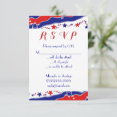 US Flagge UAWG RSVP Karte (Stehend Vorderseite)