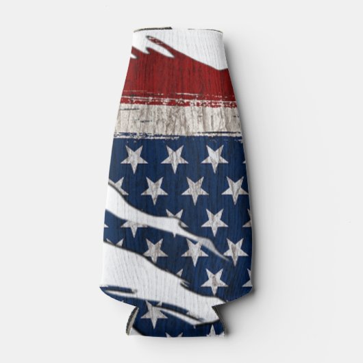 US Flagge Unabhängigkeitstag Cooler Flaschenkühler (Vorderseite)