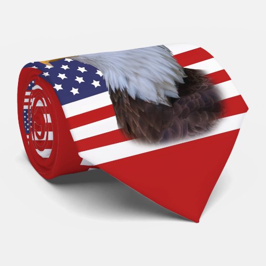 US-Flagge und Amerikaner Eagle Krawatte (Gerollt)