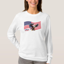 US-Flagge und amerikanisches Adlerfahn-T-Shirt