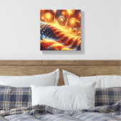 US-Flagge und Feuerwerk am 4. Juli Leinwanddruck (Insitu (Schlafzimmer))