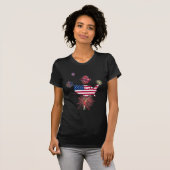 US-Flagge und -Feuerwerke T-Shirt (Vorne ganz)