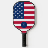 US-Flagge und Ihr erstes Paddelpaddel Pickleball Schläger (Vorderseite)