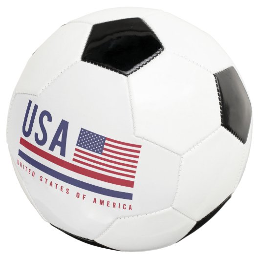 US-Flagge und ISO-Code Alpha-3-Design Fußball (Dreiviertel)