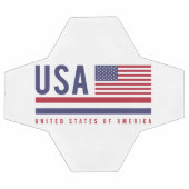US-Flagge und ISO-Code Alpha-3-Design Fußball (Flach)