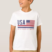 US-Flagge und ISO-Code Alpha-3-Design-T - Shirt (Vorderseite)
