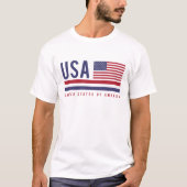 US-Flagge und ISO-Code Alpha-3-Design-T - Shirt (Vorderseite)