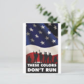 US-Flagge und Militär - Diese Farben führen nicht Postkarte (Stehend Vorderseite)