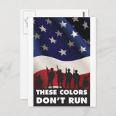 US-Flagge und Militär - Diese Farben führen nicht  Postkarte (Vorne/Hinten)