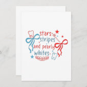 US Flagge und Perlweiße am 4. Juli Dankeskarte (Vorne/Hinten)