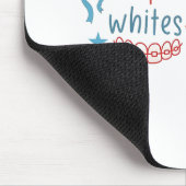 US Flagge und Perlweiße am 4. Juli Mousepad (Ecke)