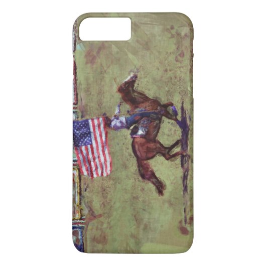US-Flagge und Pferdewächter Amerikanische Rodeo Ar Case-Mate iPhone Hülle (Rückseite)