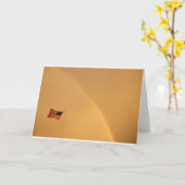 US-Flagge und Regenbogen (Karte) Karte (Gelbe Blume)