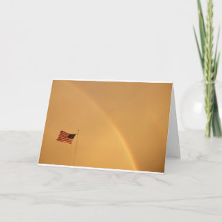 US-Flagge und Regenbogen (Karte) Karte