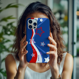 US Flagge unter abstrakter amerikanischer Flagge iPhone 16 Pro Hülle