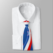 US Flagge unter abstrakter amerikanischer Flagge Krawatte (Gebunden)