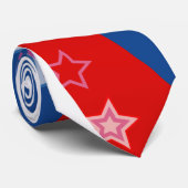 US Flagge unter abstrakter amerikanischer Flagge Krawatte (Gerollt)