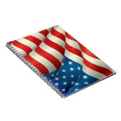 US Flagge unter US-Flagge Notizblock (Rechte Seite)