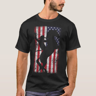 US-Flagge US-amerikanischer Stolz Texas Reittier 4 T-Shirt