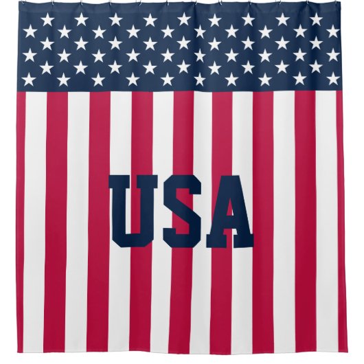 US Flagge US-Flaggenduschvorhang Duschvorhang (Vorderseite)