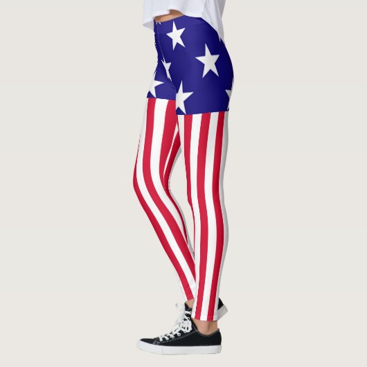 US Flagge USA Decor on Leggings (Links)