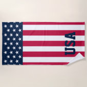 US Flagge USA Flag Strandtuch (Vorderseite)
