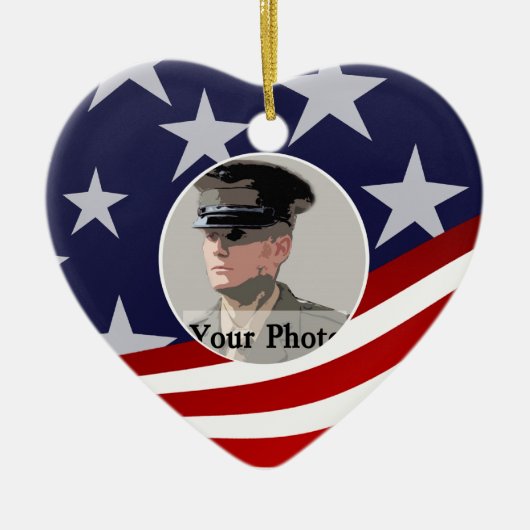 US Flagge - USA/Militärgebet Keramikornament (Vorne)