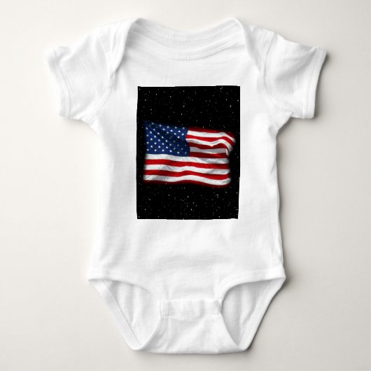 US Flagge USA Patriotische amerikanische Flagge Baby Strampler (Vorderseite)
