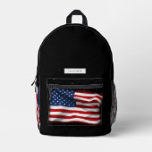 US Flagge USA Patriotische amerikanische Flagge Bedruckter Rucksack (Vorderseite)
