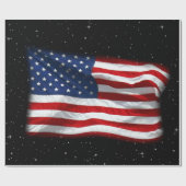 US Flagge USA Patriotische amerikanische Flagge Geschenkpapier (Flach)