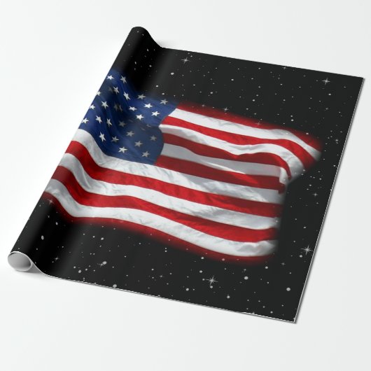 US Flagge USA Patriotische amerikanische Flagge Geschenkpapier (Ungerollt)