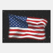 US Flagge USA Patriotische amerikanische Flagge Geschenkpapier Set (Vorderseite)